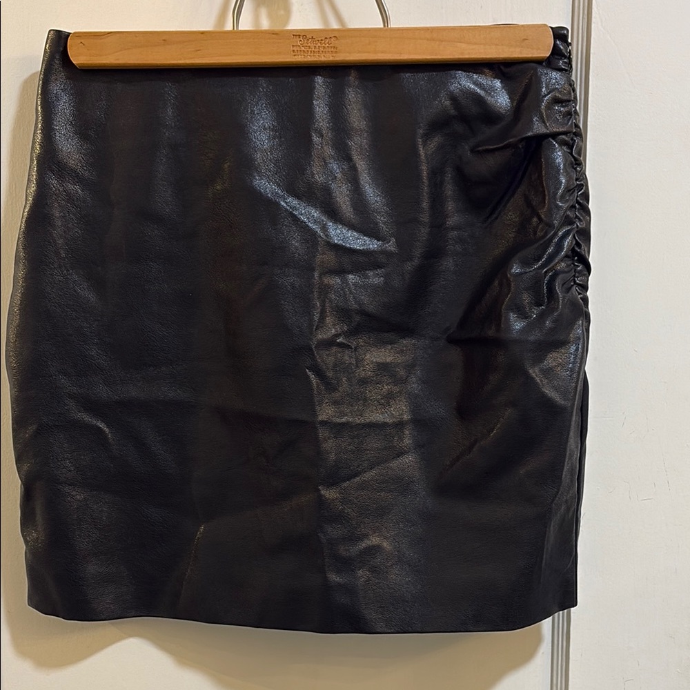 LINE and DOT Black Leather Skirt NWT